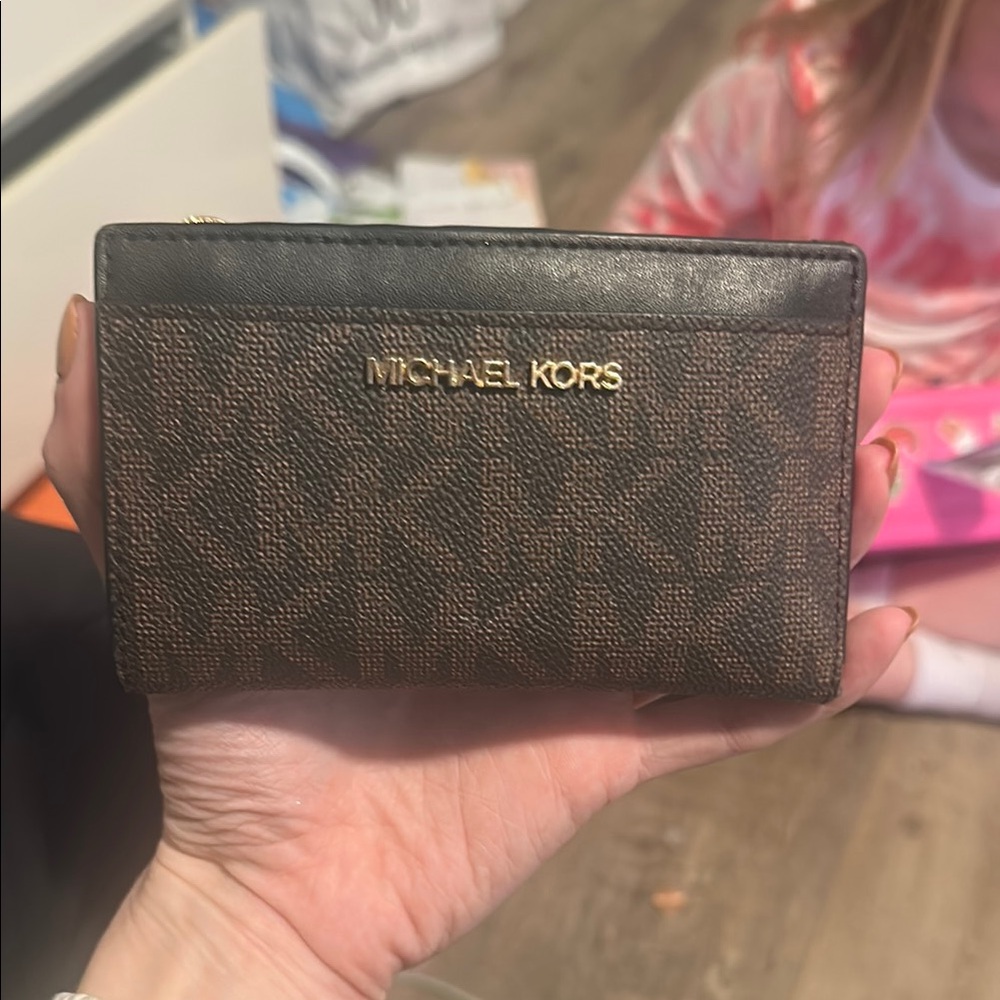 NWOT Michael Kors Brown Monogram Small Wallet/Card Holder